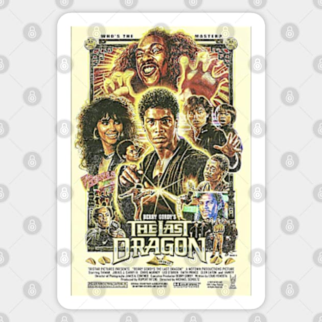 The Last Dragon Movie Poster Sticker by Alema Art